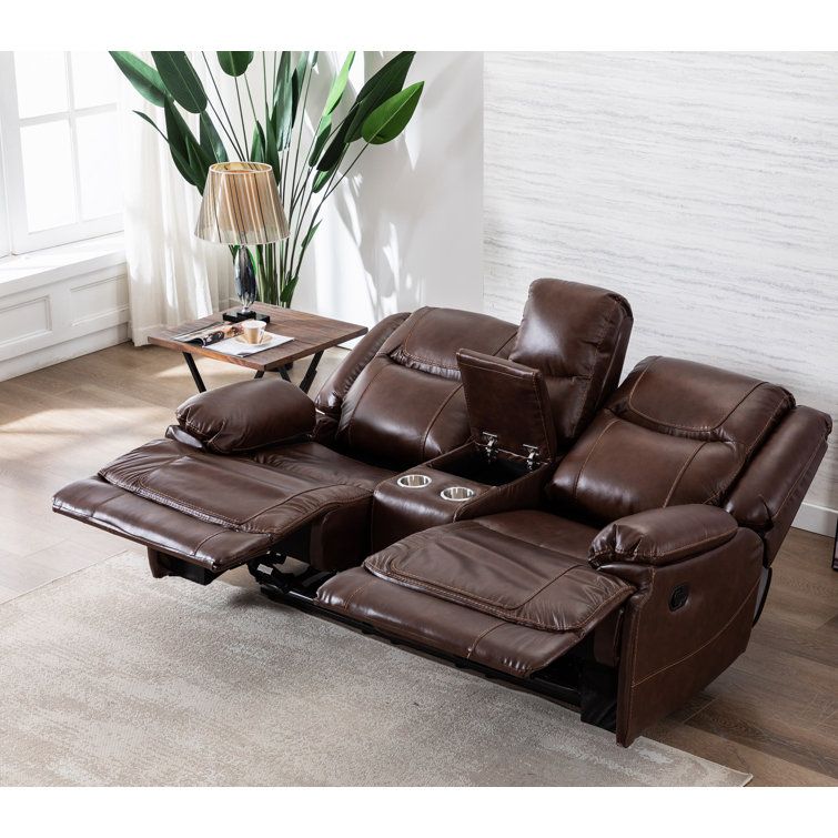 Genuine leather reclining living room sets new arrivals